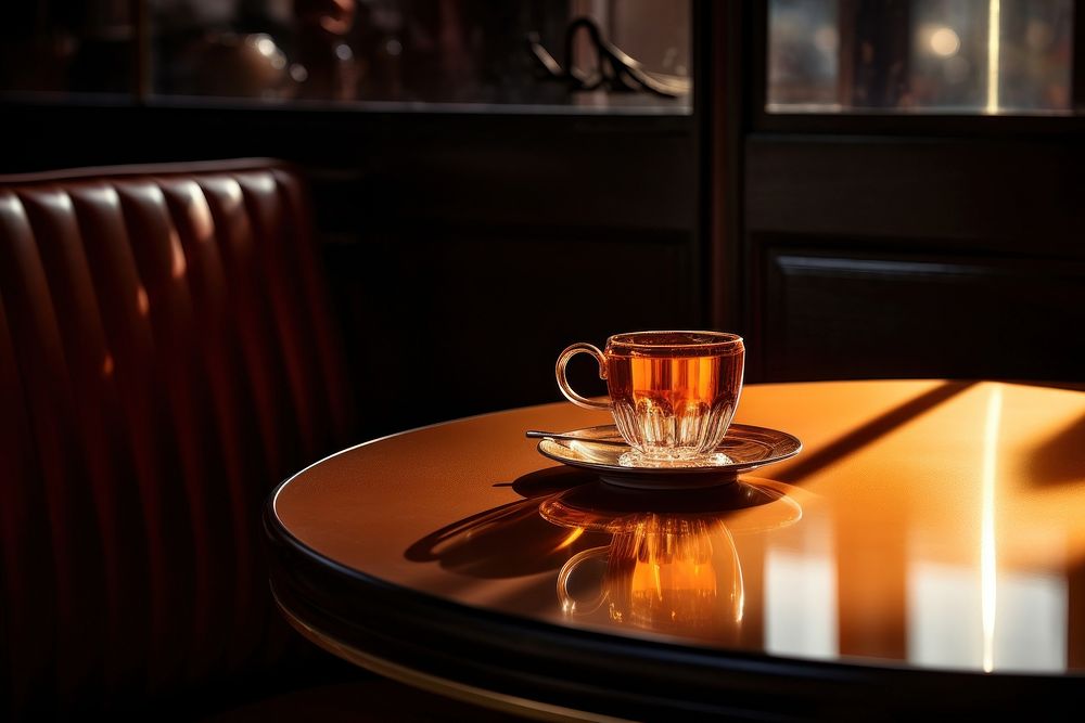 Cafe table furniture saucer. AI generated Image by rawpixel.