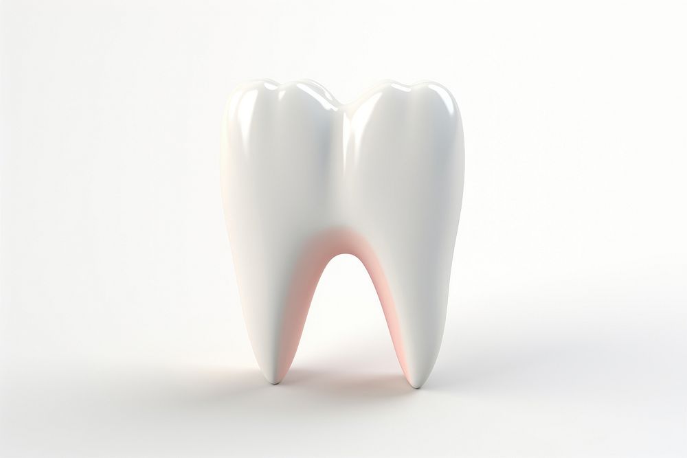 Dental 3d model teeth white background porcelain. AI generated Image by rawpixel.