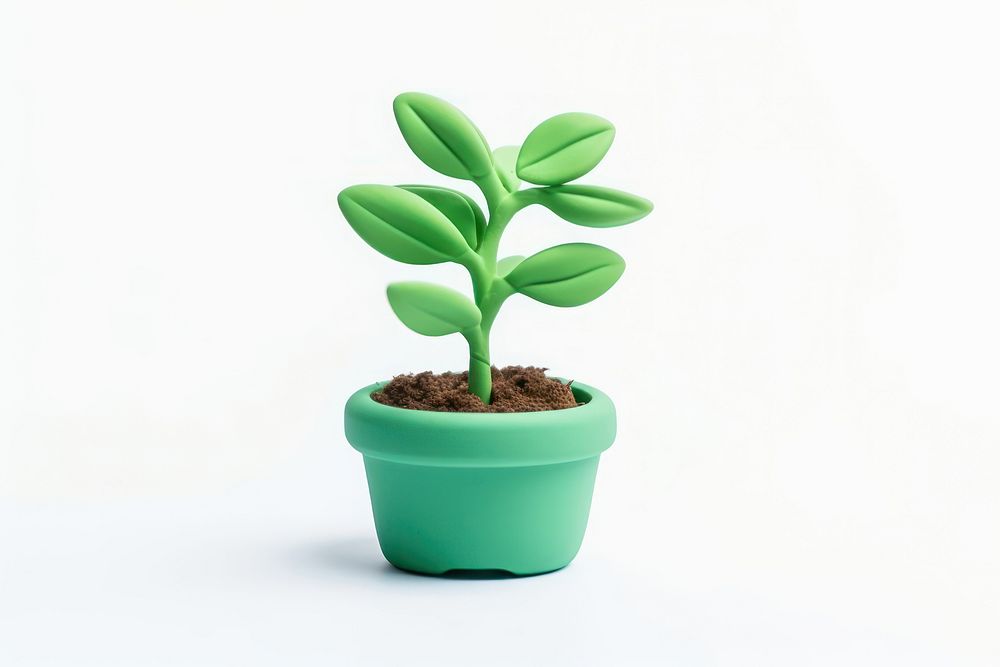 Little plant leaf white background beginnings. AI generated Image by rawpixel.