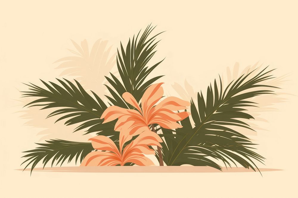 Tropical blank space flower plant leaf. AI generated Image by rawpixel.