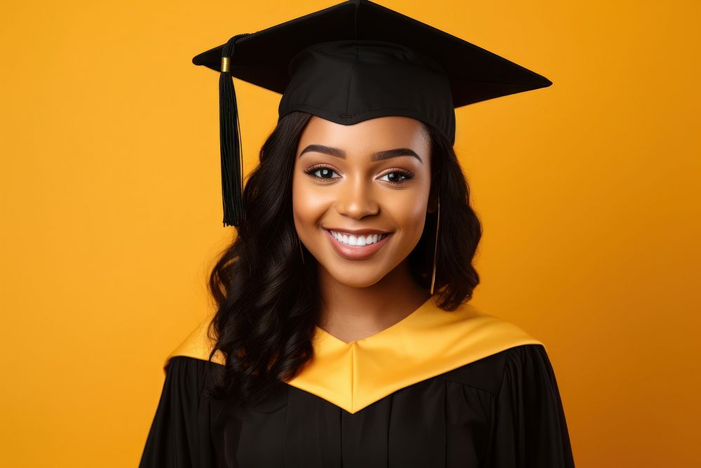 A student graduation african woman intelligence certificate achievement. AI generated Image by rawpixel.