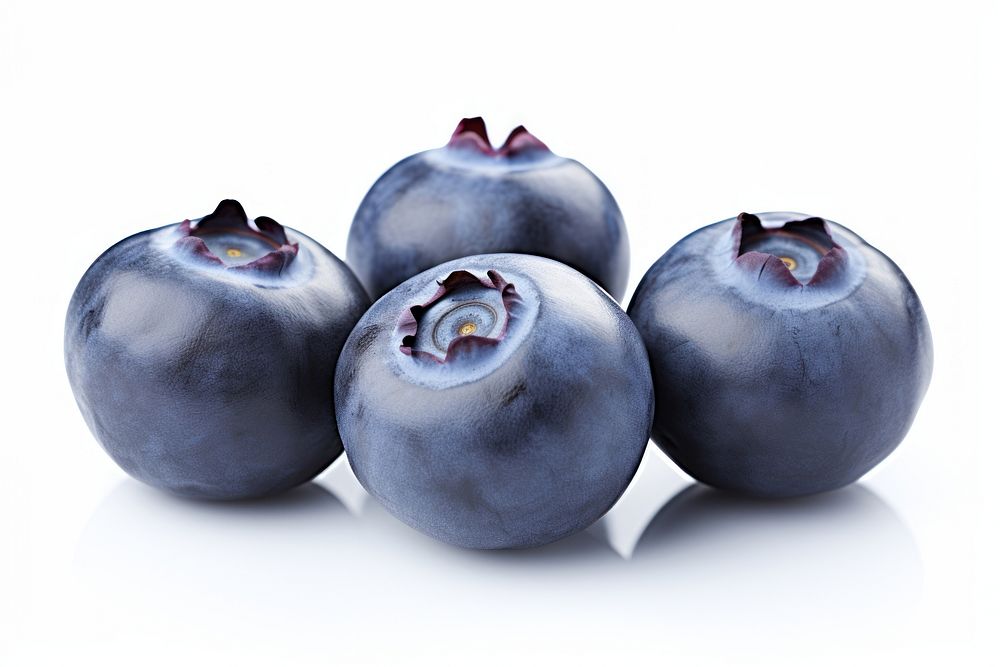 Four Blueberry Fresh berries blueberry fruit plant. AI generated Image by rawpixel.