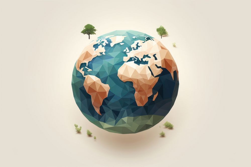 Earth planet sphere globe space. AI generated Image by rawpixel.
