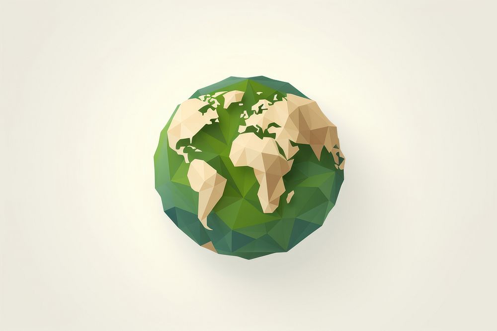 Green earth sphere planet globe. AI generated Image by rawpixel.