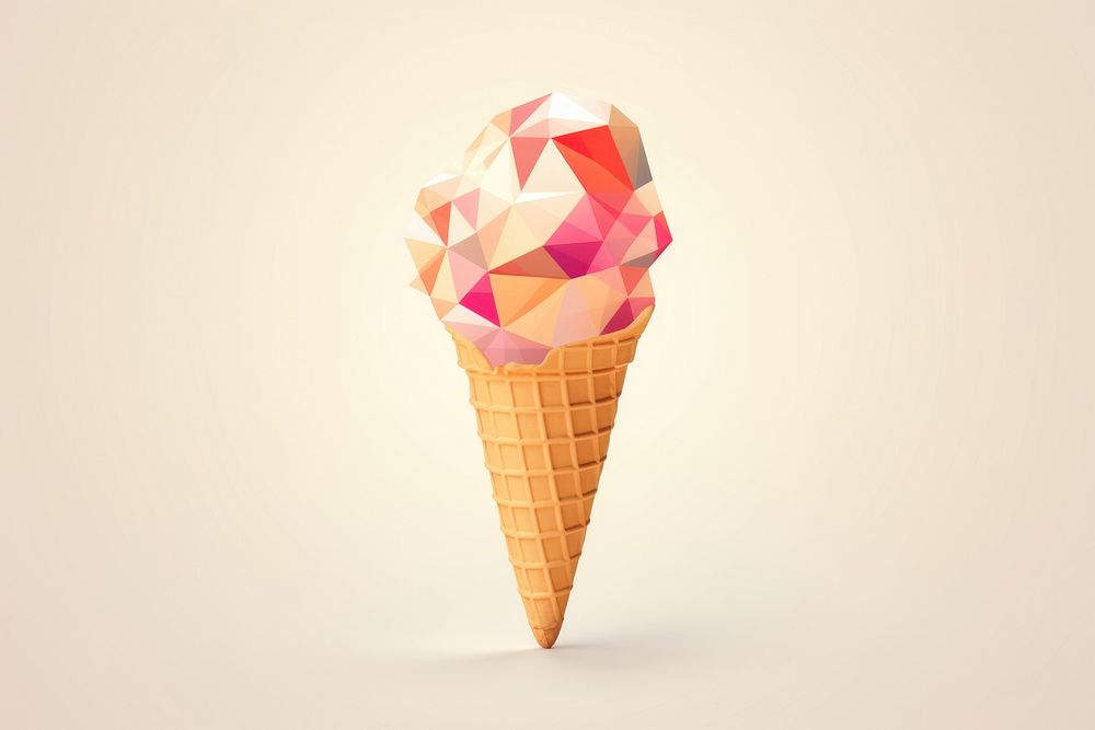 Icecream dessert food cone. AI generated Image by rawpixel.