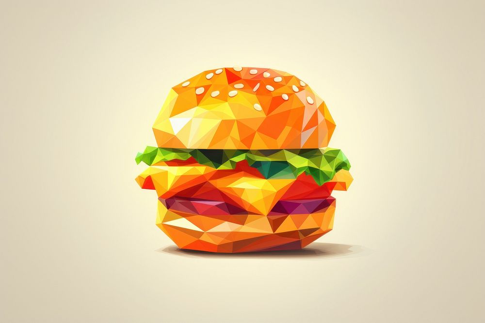 Burger food art hamburger. AI generated Image by rawpixel.