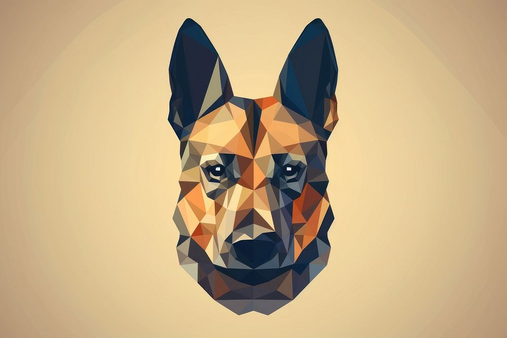 Dog head art mammal animal. AI generated Image by rawpixel.
