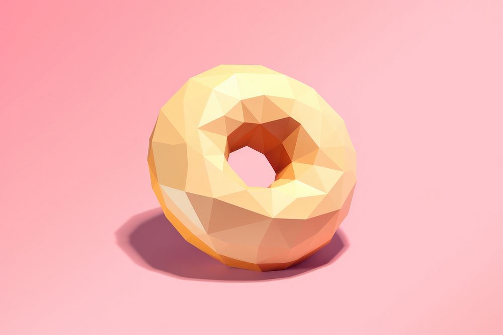 Donut bagel food art. AI generated Image by rawpixel.