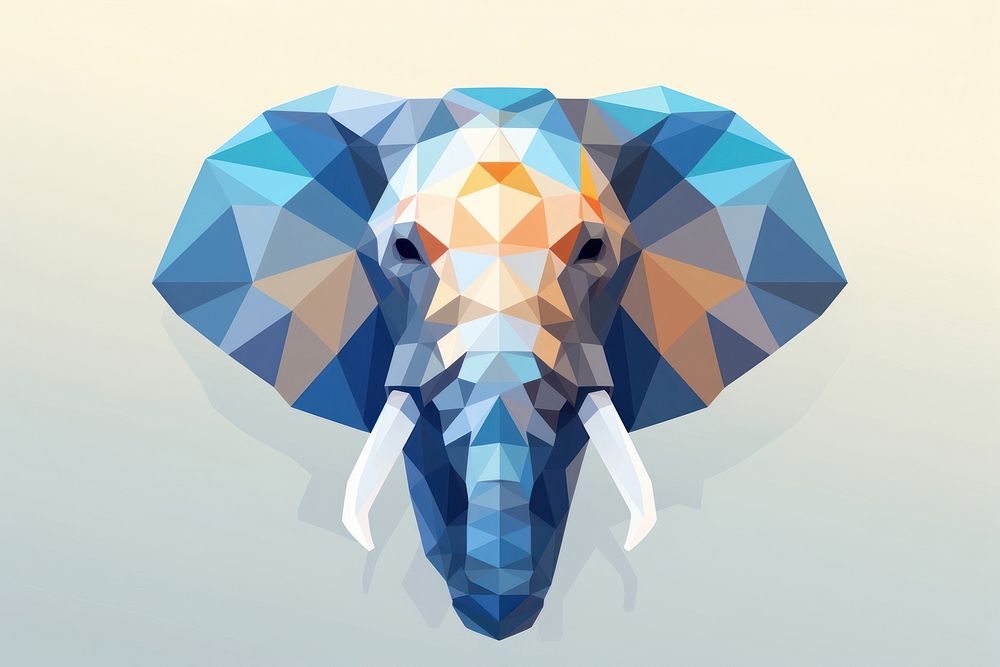 Elephant head art wildlife animal. AI generated Image by rawpixel.