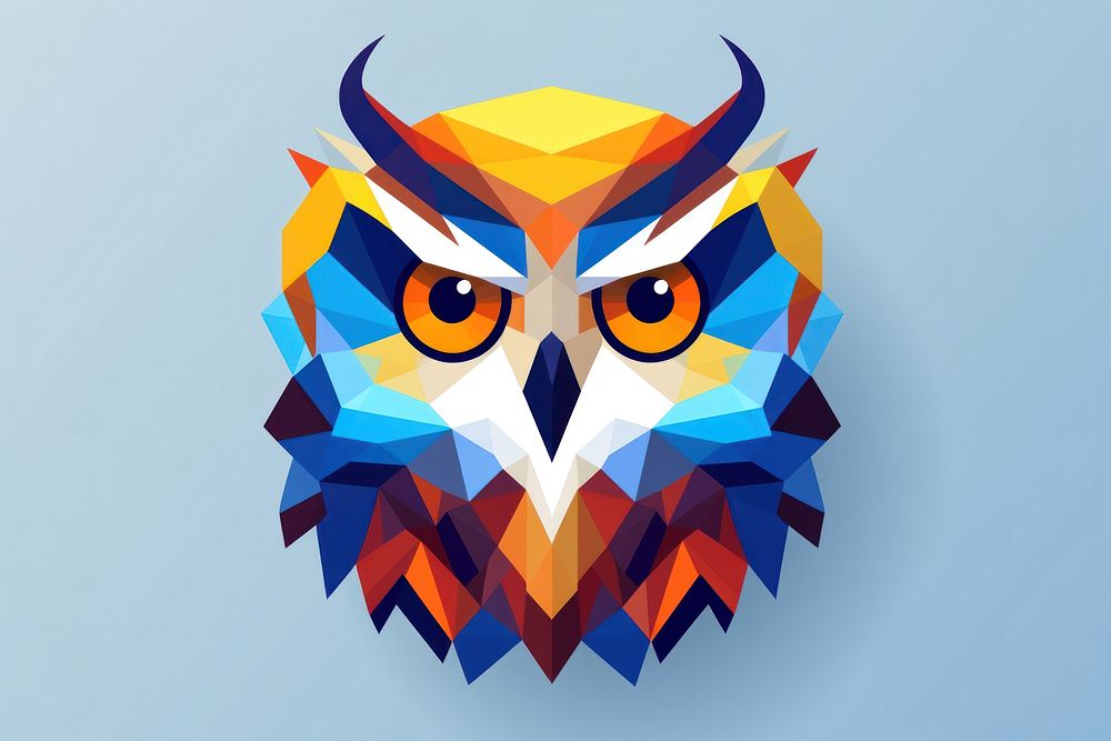 Owl head art animal nature. AI generated Image by rawpixel.