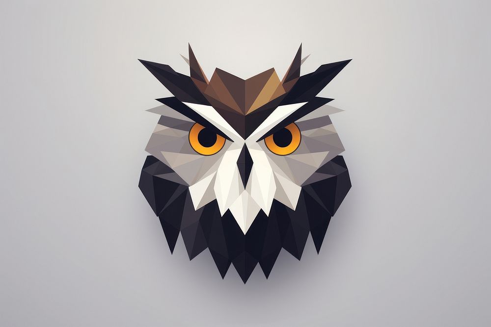 Owl head art animal bird. AI generated Image by rawpixel.