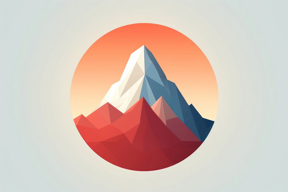 Mountain nature symbol sky. AI generated Image by rawpixel.
