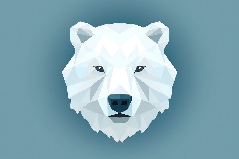 Polar bear head mammal animal wolf. AI generated Image by rawpixel.