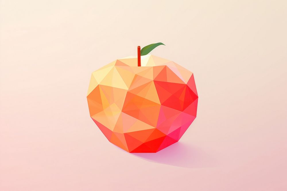 Peach art apple fruit. AI generated Image by rawpixel.
