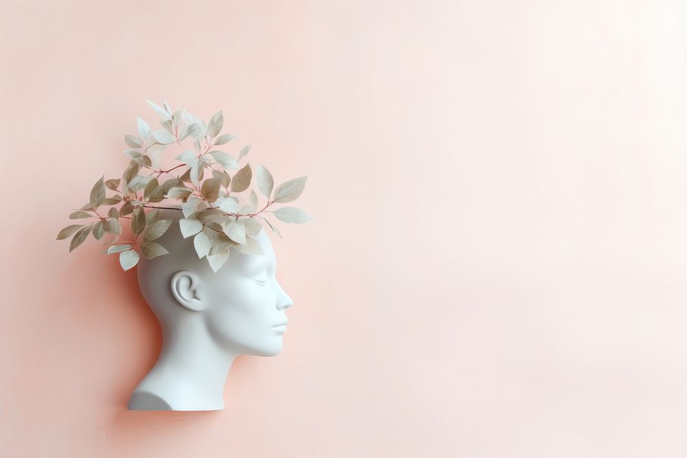 Mental health flower plant art. AI generated Image by rawpixel.