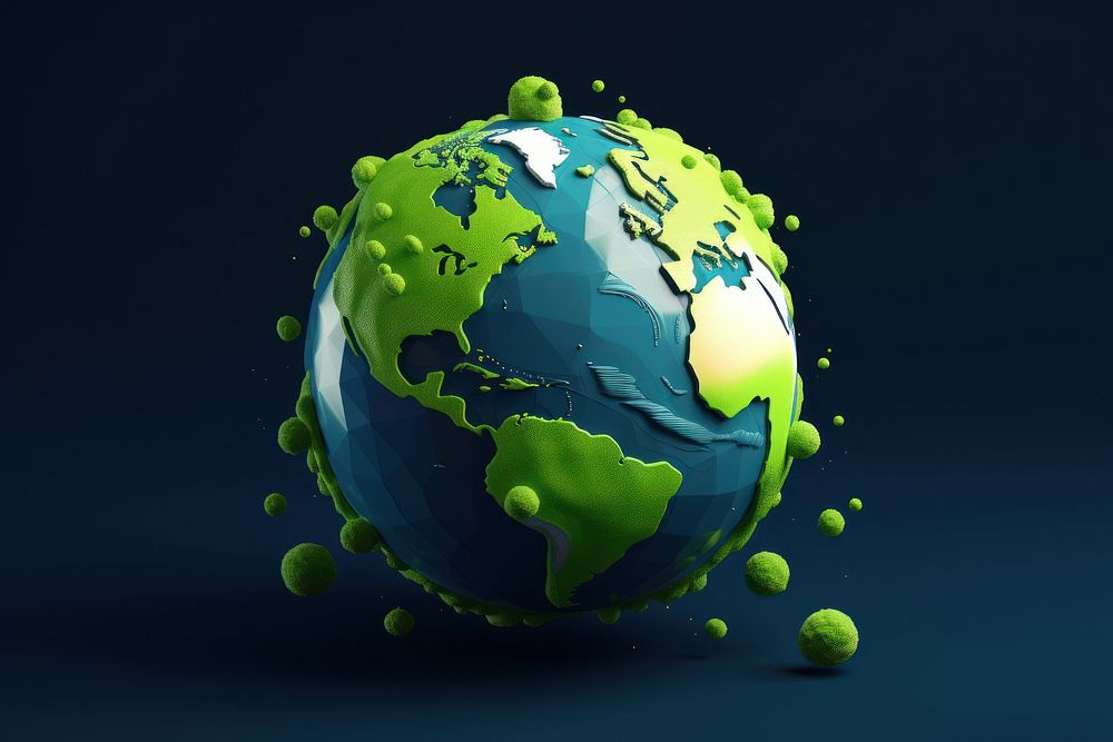 Earth planet sphere globe. AI generated Image by rawpixel.