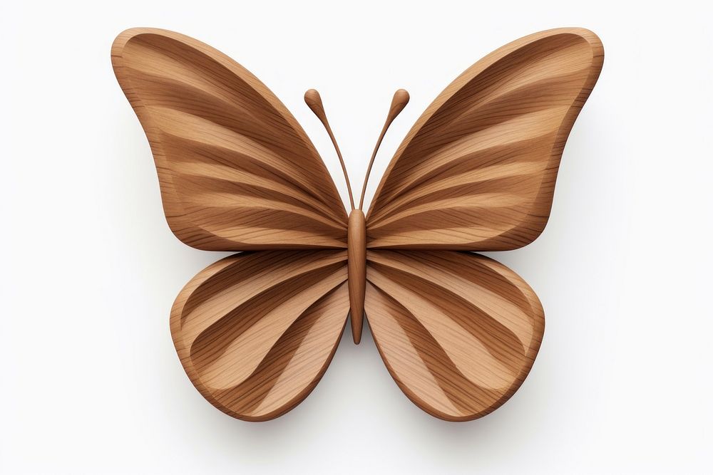 Butterfly shape wood insect animal. AI generated Image by rawpixel.