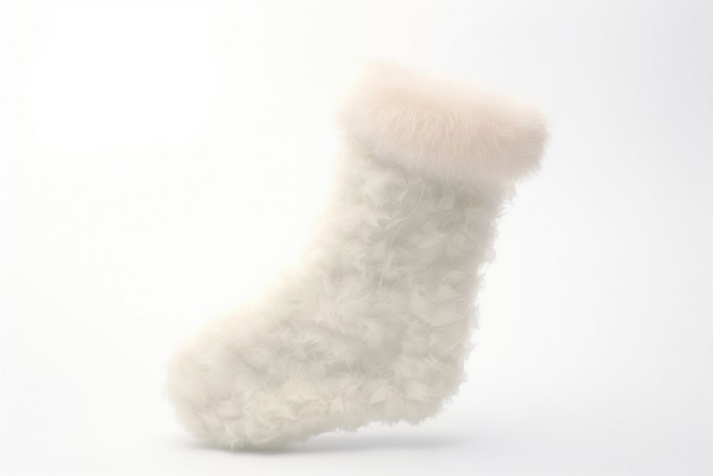Christmas stocking white fur softness. AI generated Image by rawpixel.