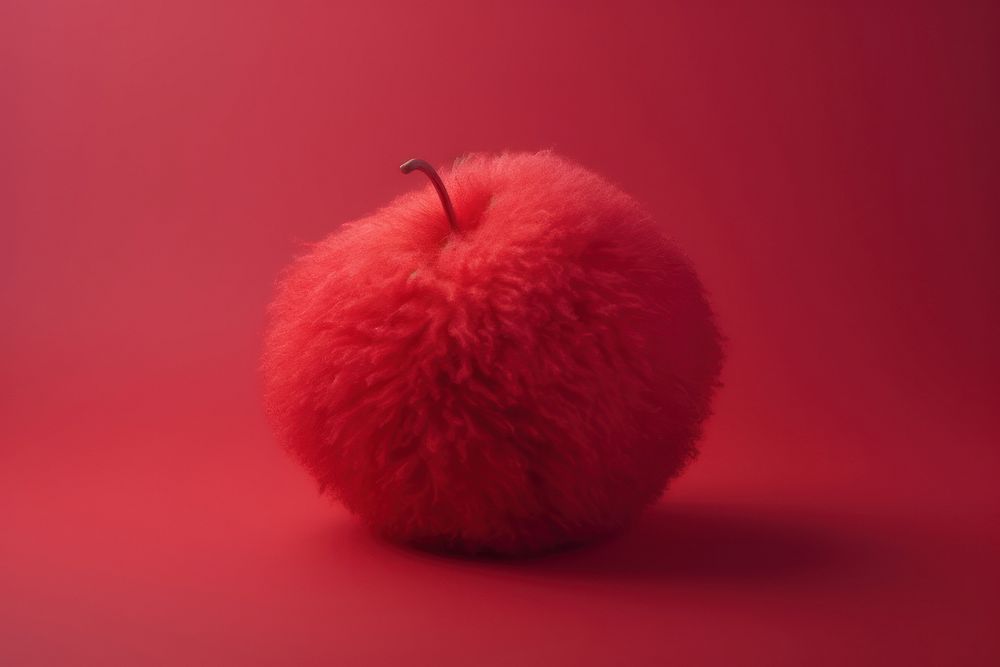 Apple shape red fruit plant. AI generated Image by rawpixel.