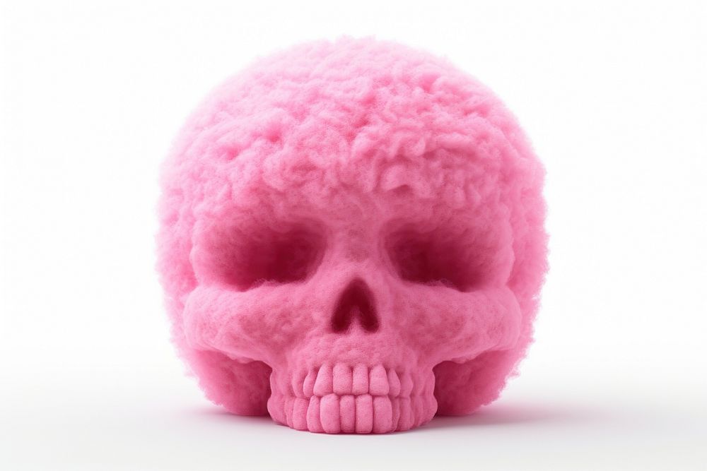 Skull pink white background wildlife. 