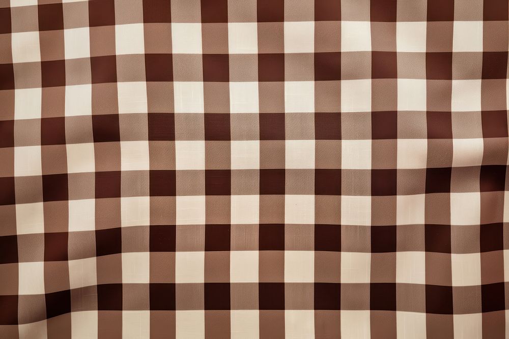 Brown checker backgrounds tablecloth texture. AI generated Image by rawpixel.