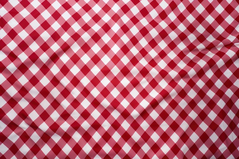 Red and white checker backgrounds tablecloth repetition. AI generated Image by rawpixel.