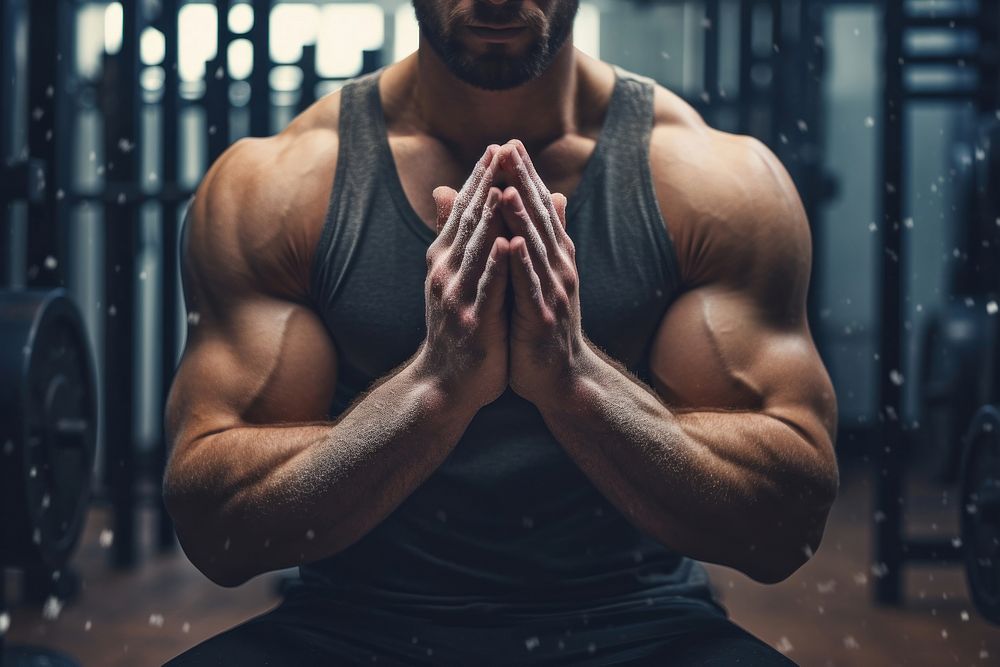 Weightlifter clapping sports weight adult. AI generated Image by rawpixel.