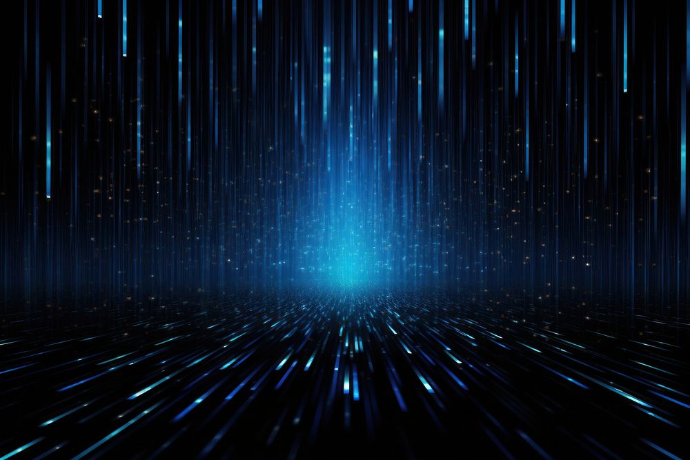A blue lines of computer lights backgrounds futuristic night. AI generated Image by rawpixel.