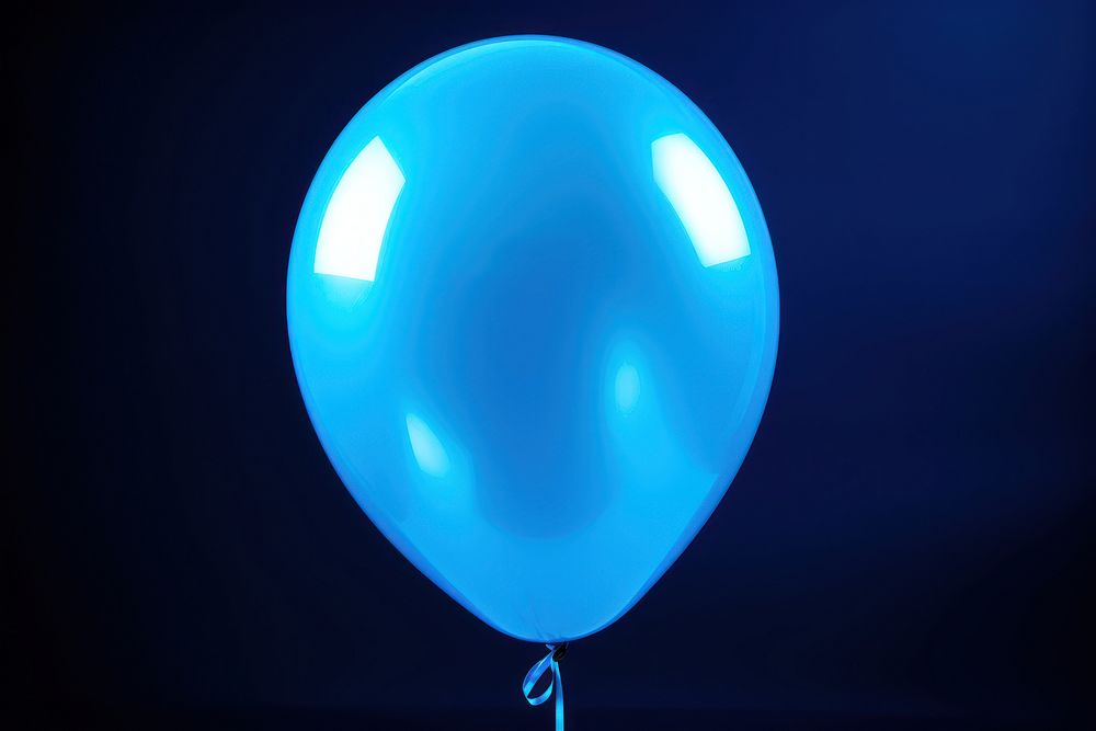 Balloon night blue illuminated. AI generated Image by rawpixel.