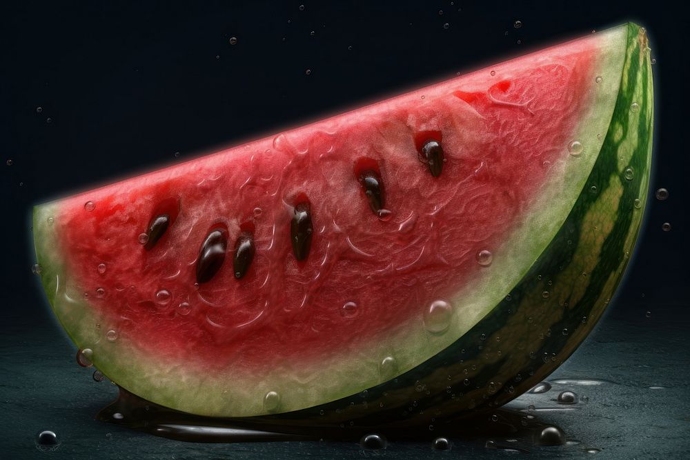 Wet fresh watermelon fruit plant food. AI generated Image by rawpixel.
