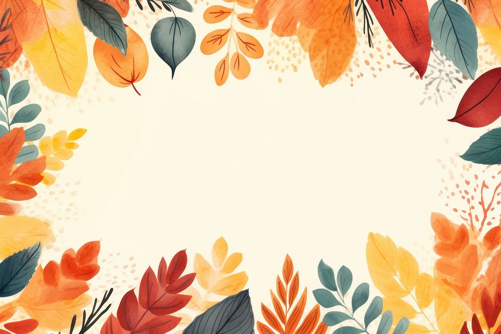 Autumn leaves illustration backgrounds outdoors pattern. AI generated Image by rawpixel.
