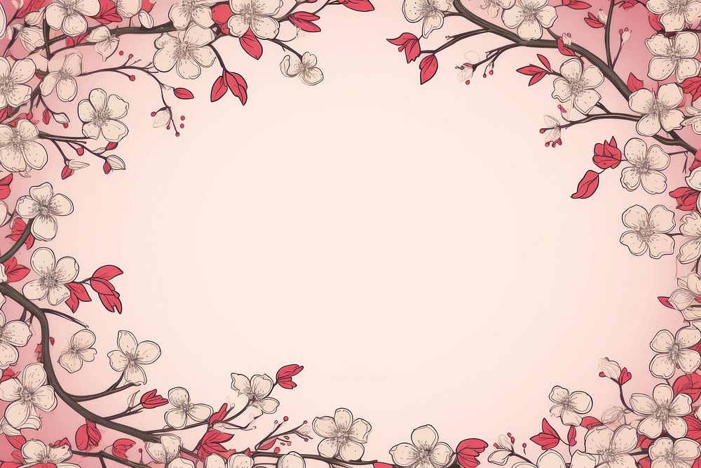 Cherry blossom backgrounds pattern flower. AI generated Image by rawpixel.
