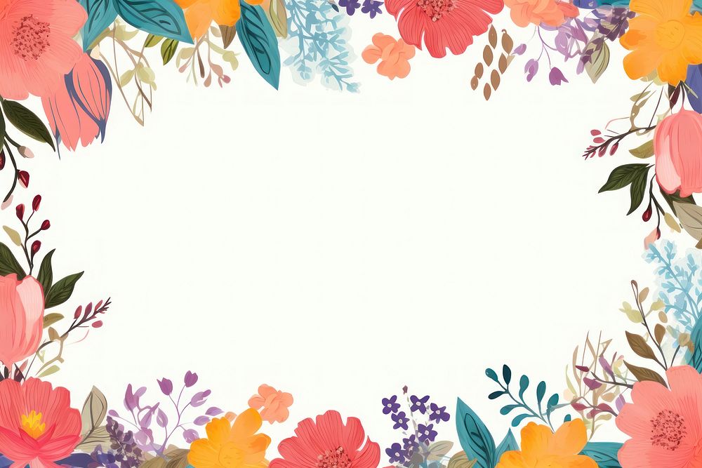 Colorful flowers backgrounds pattern plant. AI generated Image by rawpixel.