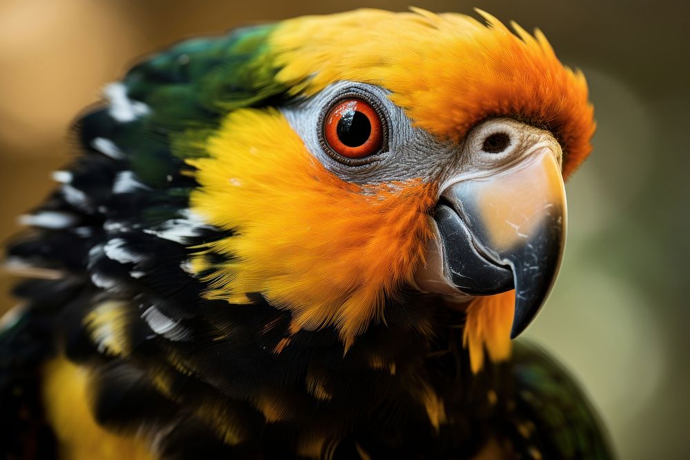 Black head caique animal parrot beak. AI generated Image by rawpixel.