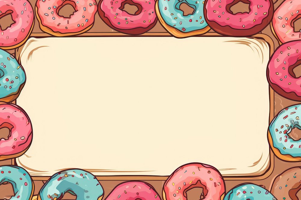 Donut text backgrounds food. AI generated Image by rawpixel.