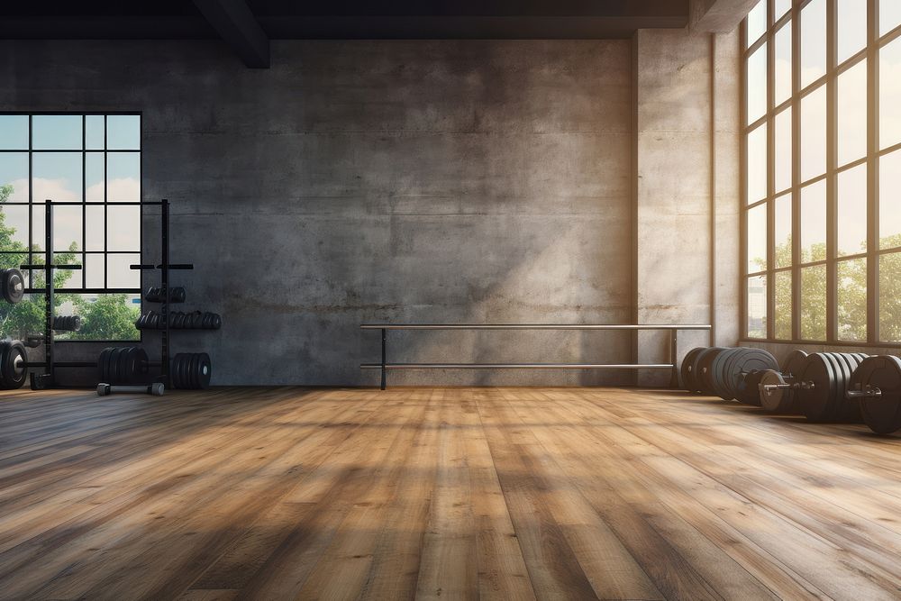 Gym background floor wood flooring. AI generated Image by rawpixel.