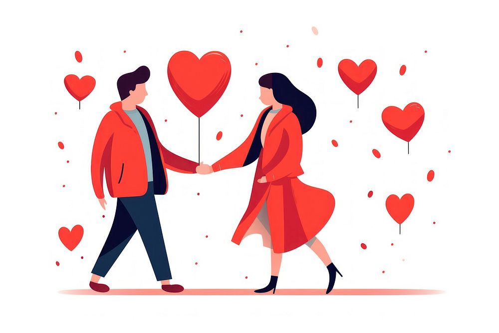 Love cartoon adult heart. AI generated Image by rawpixel.