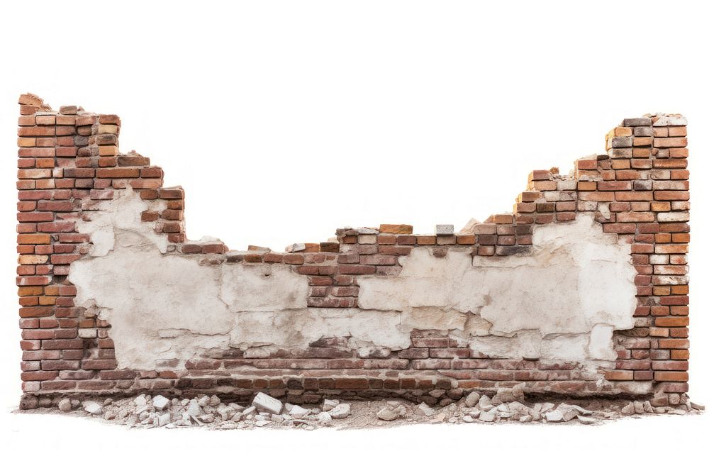 Ruined brick wall architecture building ruins. AI generated Image by rawpixel.