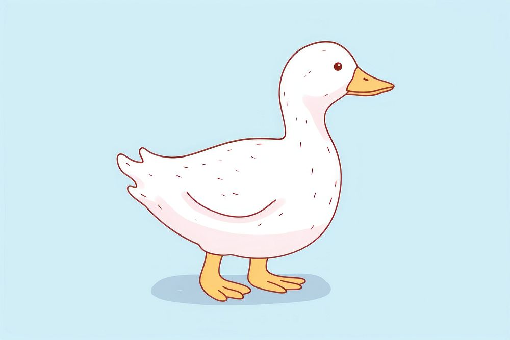 Duck cartoon animal goose. AI generated Image by rawpixel.