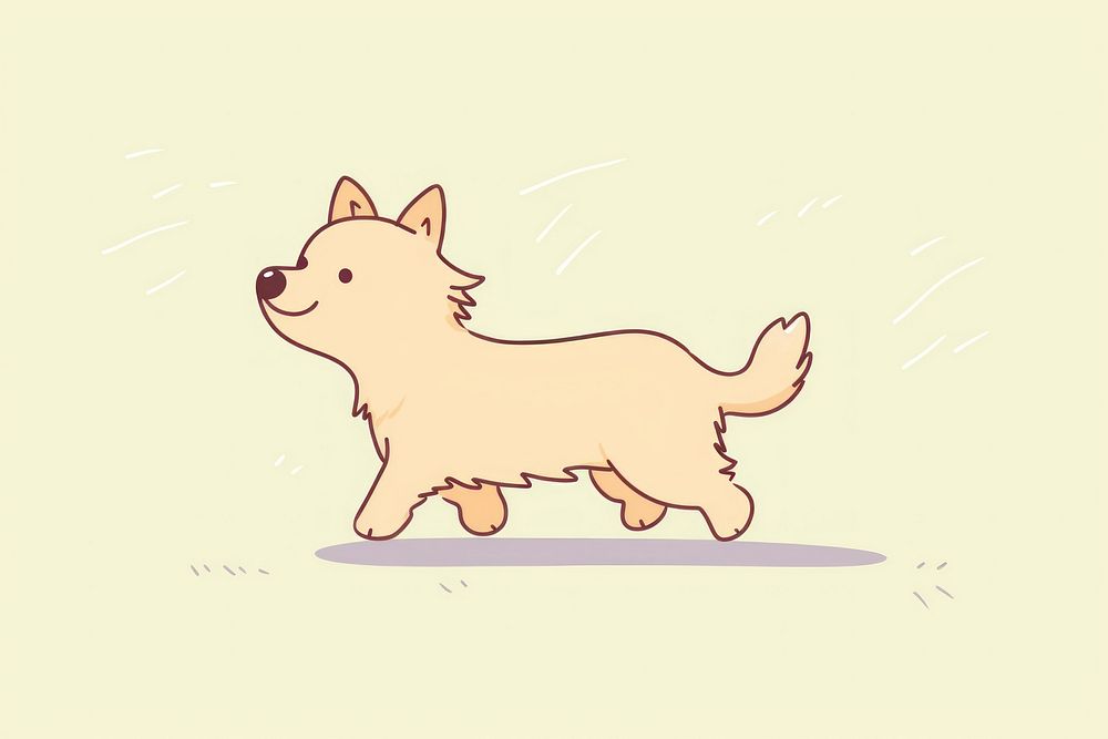 Dog cartoon drawing mammal. AI generated Image by rawpixel.