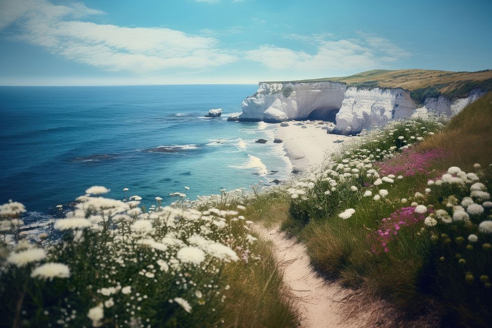Nature outdoors flower beach. AI generated Image by rawpixel.