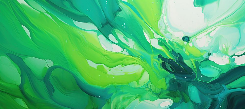 Very beautiful green abstract liquid acrylic painting backgrounds creativity. AI generated Image by rawpixel.