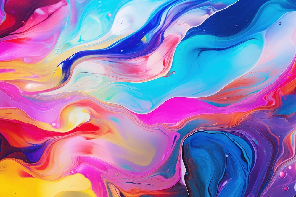 Very beautiful rainbow color abstract liquid acrylic painting backgrounds creativity. AI generated Image by rawpixel.