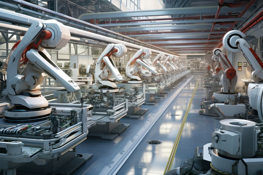Factory manufacturing architecture technology. AI generated Image by rawpixel.