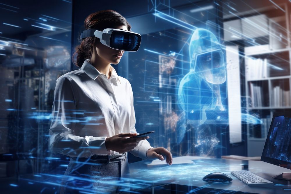 Technology futuristic computer working. | Free Photo - rawpixel