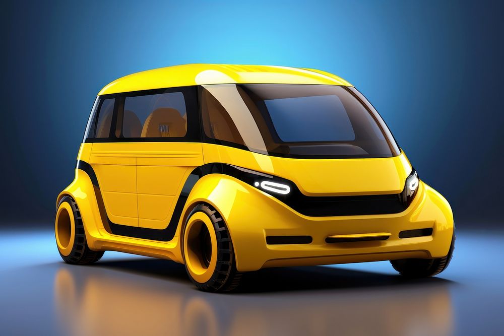 Simple clean electric taxi vehicle wheel car. AI generated Image by rawpixel.