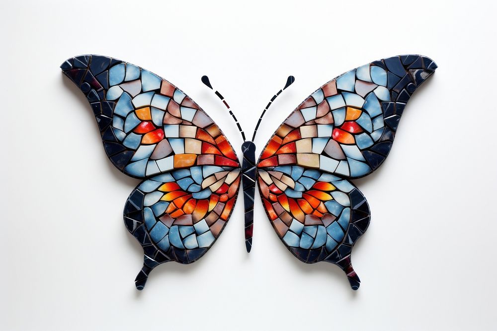 Butterfly art white background accessories. AI generated Image by rawpixel.