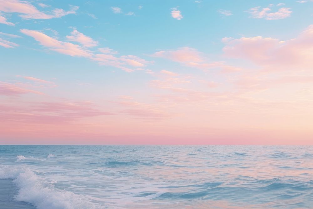 Calm sea wave outdoors horizon nature. AI generated Image by rawpixel.