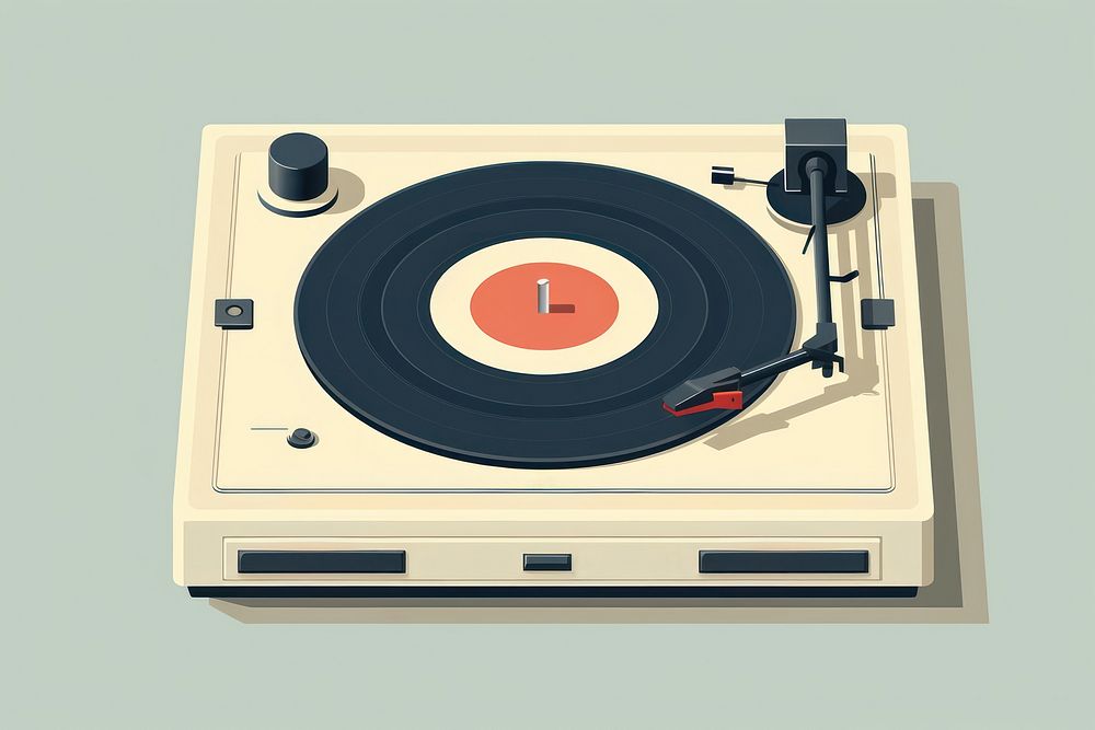 Vinyl recorder electronics gramophone technology. AI generated Image by rawpixel.