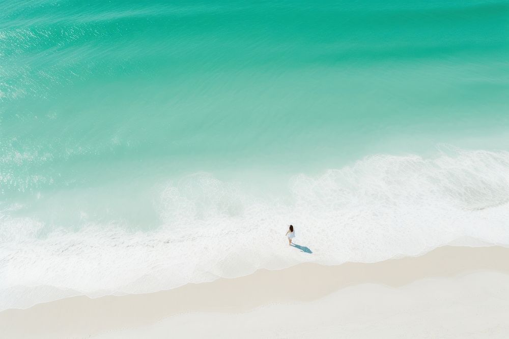 White beach outdoors surfing nature. AI generated Image by rawpixel.